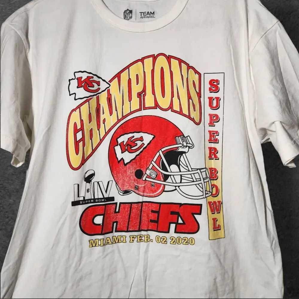 Kansas City Chiefs NFL Apparel 2020 Superbowl Champs T Shirt Large Travis Kelce
